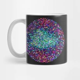 Abstract Fractal Red Blue marbled Pattern Mug